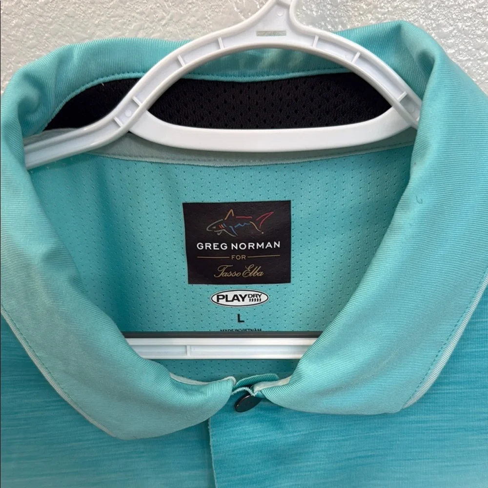 Men's Aqua Golf Polo Shirt - Picture 4 of 4